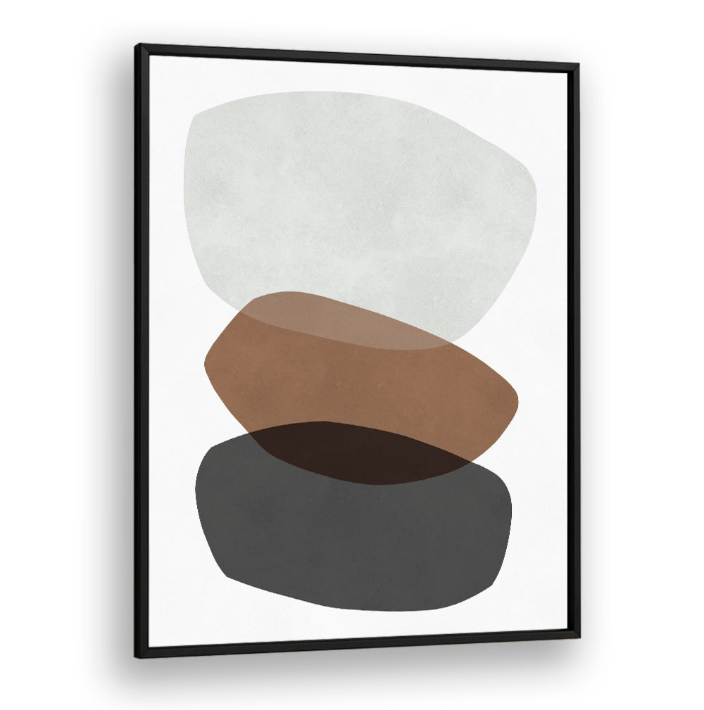 Stylish ROCK OVERLAY VII, ABSTRACT PAINTINGS featuring layered shapes in neutral tones, perfect for modern decor.