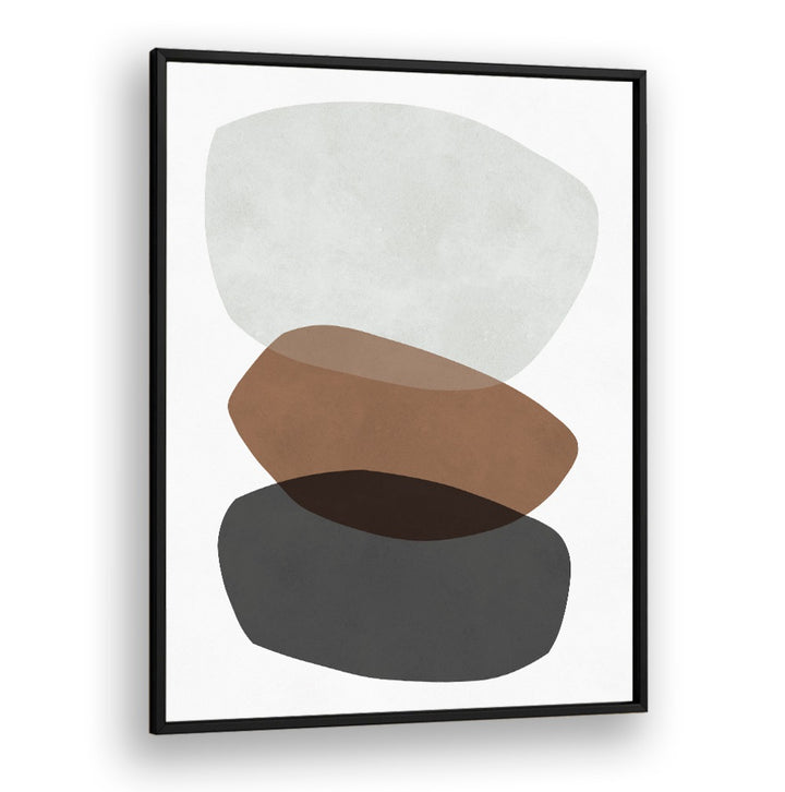Stylish ROCK OVERLAY VII, ABSTRACT PAINTINGS featuring layered shapes in neutral tones, perfect for modern decor.