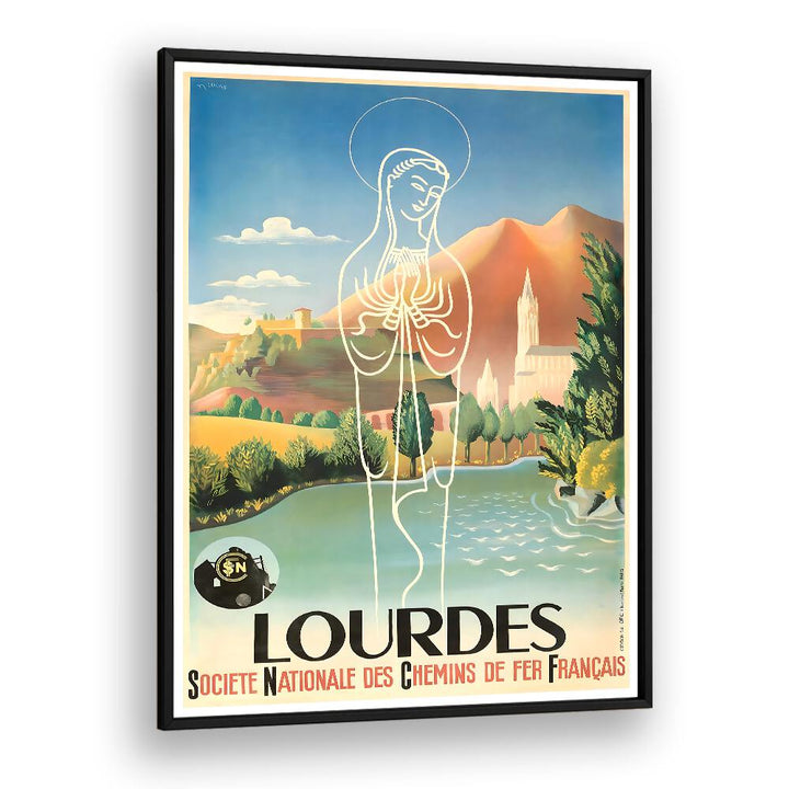 Lourdes, Vintage Travel Posters showcase the scenic beauty and spiritual essence of this revered pilgrimage site.