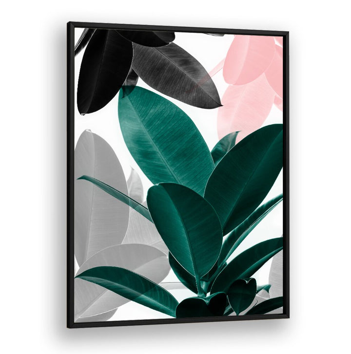 Elegant LEAF PLAY, FLORAL FLOWER PAINTINGS showcase vibrant foliage, perfect for enhancing any indoor space.