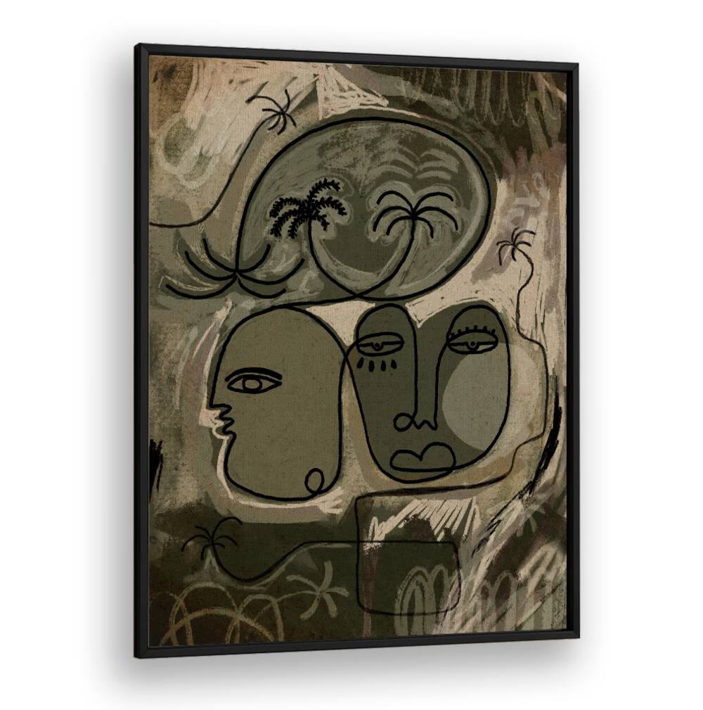 Boho art painting "UNWIND ALONG THE PALM PATH" brings tranquility and nature-inspired serenity to your space.