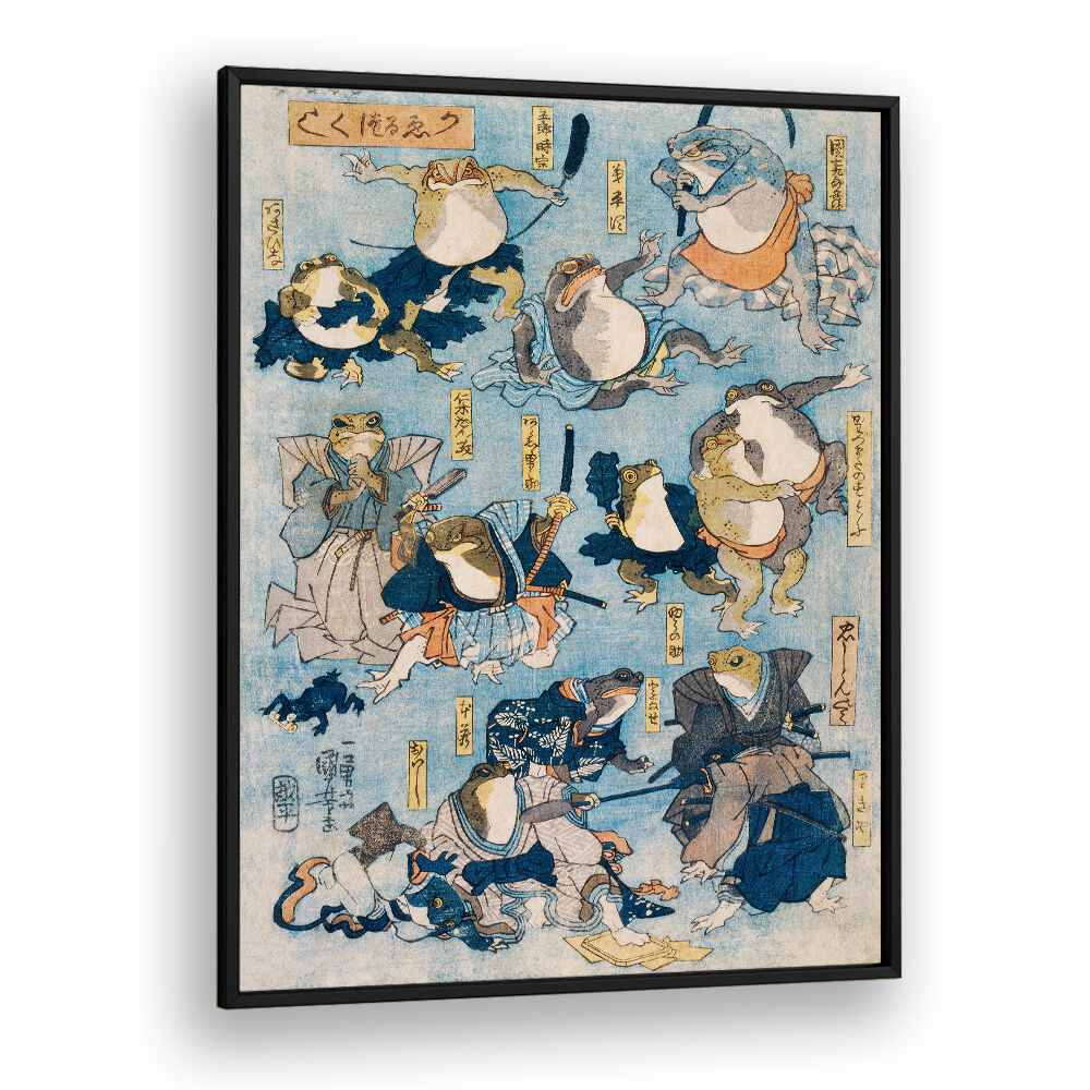 FAMOUS HEROES OF THE KABUKI , VINTAGE PAINTINGS