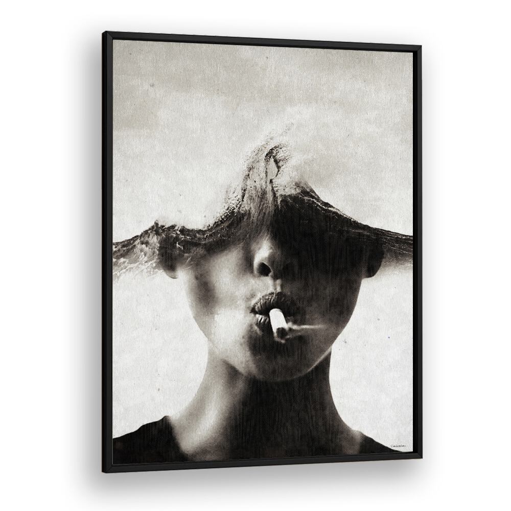 Surreal art print "THE SOUND OF WAVES, SURREAL ART PRINTS" captures a captivating blend of imagery and emotion.