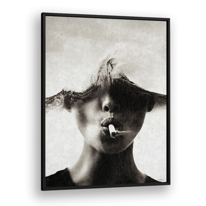 Surreal art print "THE SOUND OF WAVES, SURREAL ART PRINTS" captures a captivating blend of imagery and emotion.