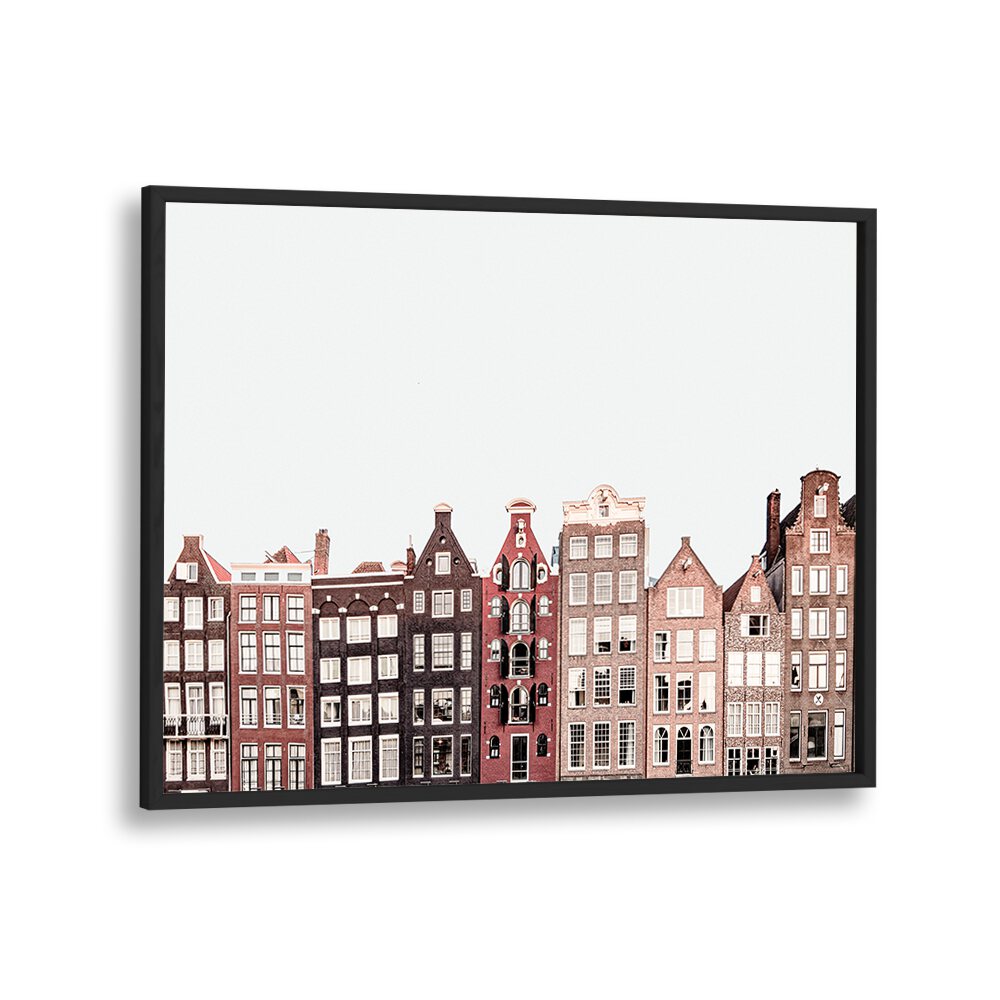 Stylish AMSTERDAM, TRAVEL POSTERS showcasing iconic canal houses, perfect for adding charm to any space.