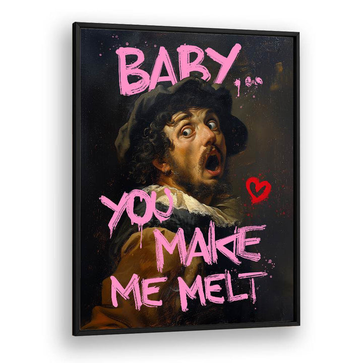 "Bright and playful 'BABY YOU MAKE ME MELT, ALTERED ART PRINTS' by Dikhotomy, perfect for adding warmth to your decor."