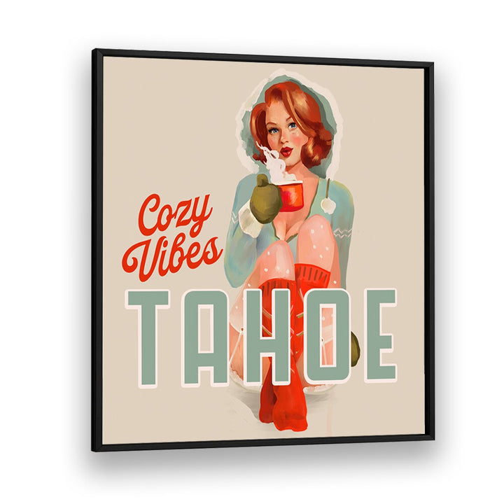 COZY VIBES, BAR art featuring a warm illustration that captures femininity and creativity for your cozy space.