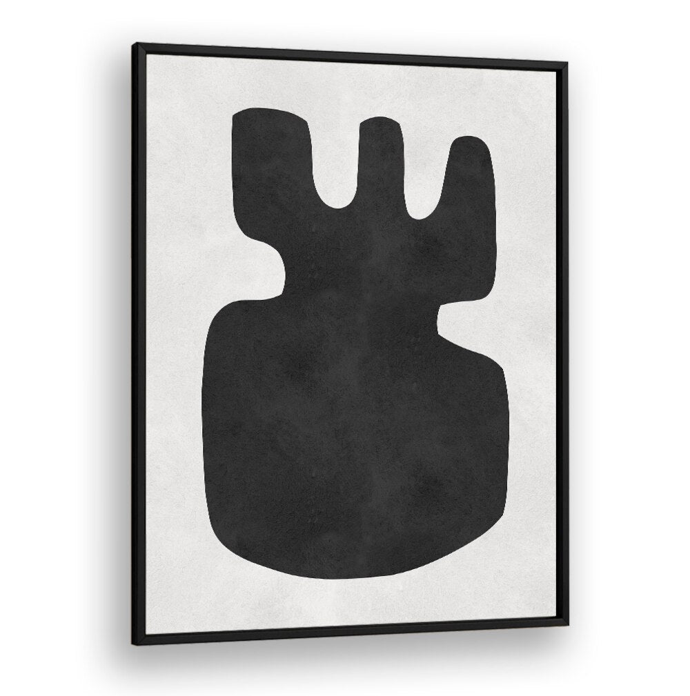 Stylish ORGANIC, GEOMETRIC ART PRINTS showcasing a striking black abstract design, perfect for modern decor.