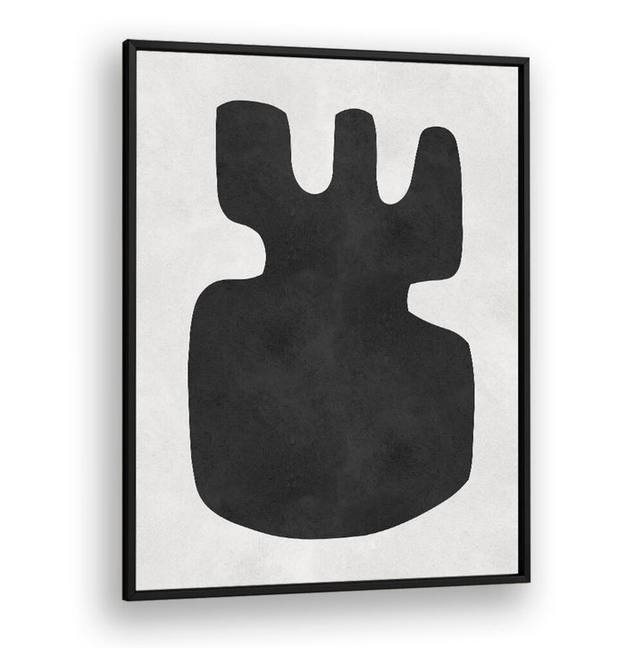 Stylish ORGANIC, GEOMETRIC ART PRINTS showcasing a striking black abstract design, perfect for modern decor.