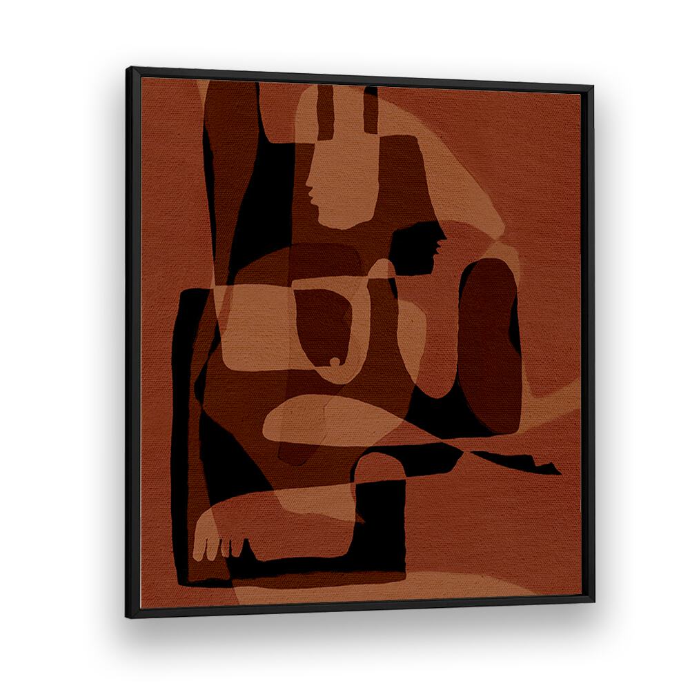 UNFOLDING V, BOHO ART PAINTINGS feature abstract design in warm tones, perfect for modern decor styles.