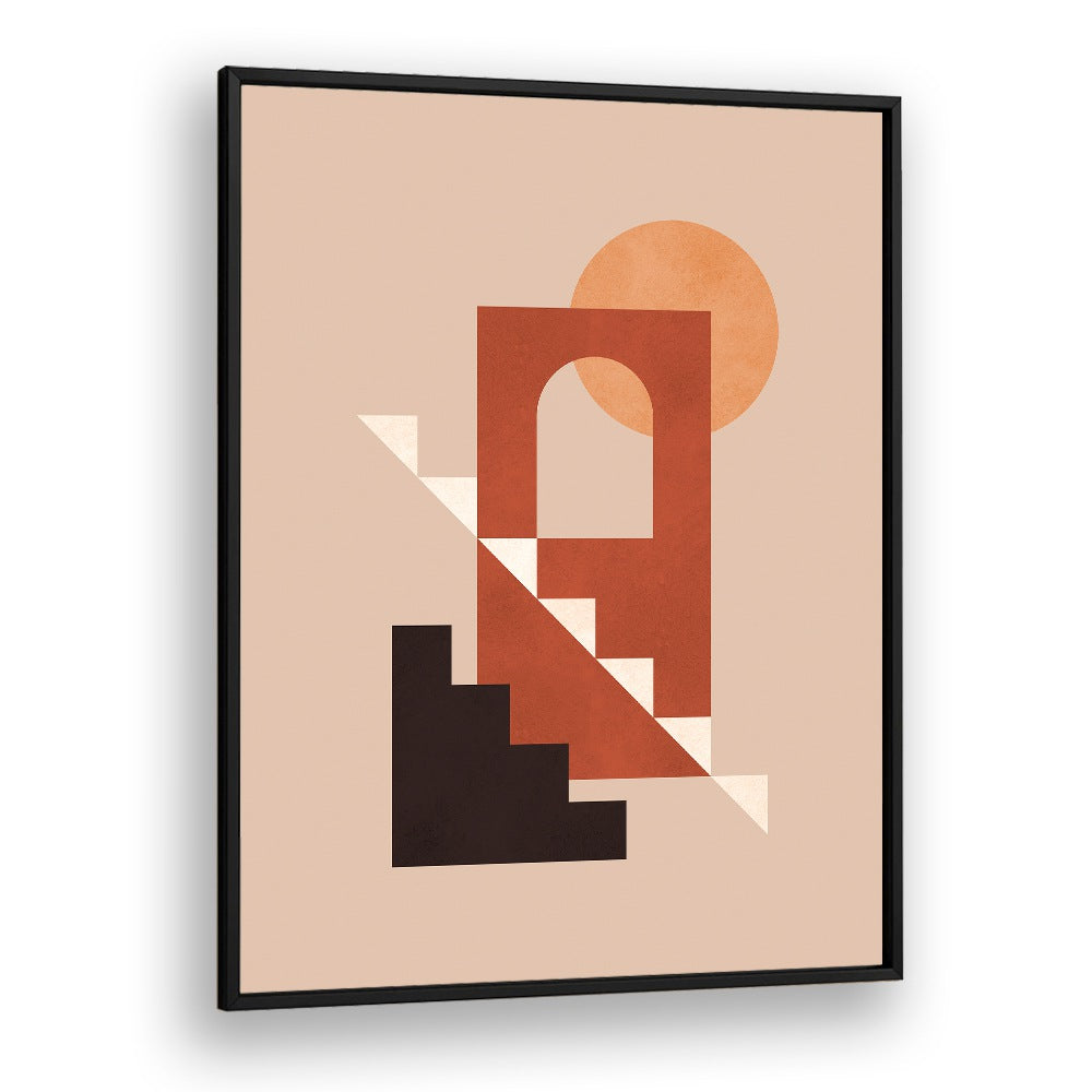 Stylish GEOMETRIC COMPOSITION III, BOHO ART PAINTINGS, featuring modern shapes and warm tones for sophisticated decor.