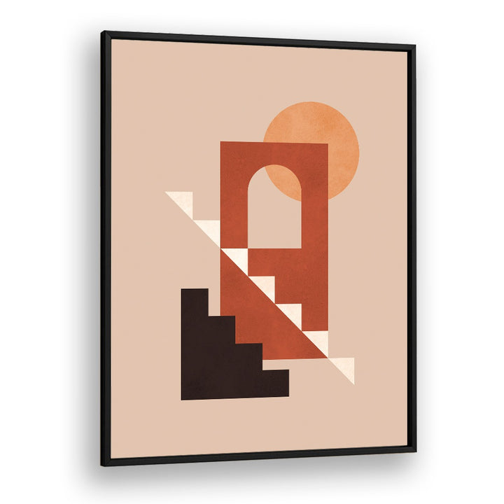 Stylish GEOMETRIC COMPOSITION III, BOHO ART PAINTINGS, featuring modern shapes and warm tones for sophisticated decor.