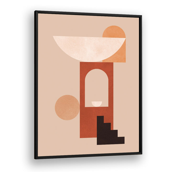 Stylish GEOMETRIC COMPOSITION II, BOHO ART PAINTINGS, showcasing modern abstract shapes in warm hues. Perfect for contemporary decor.