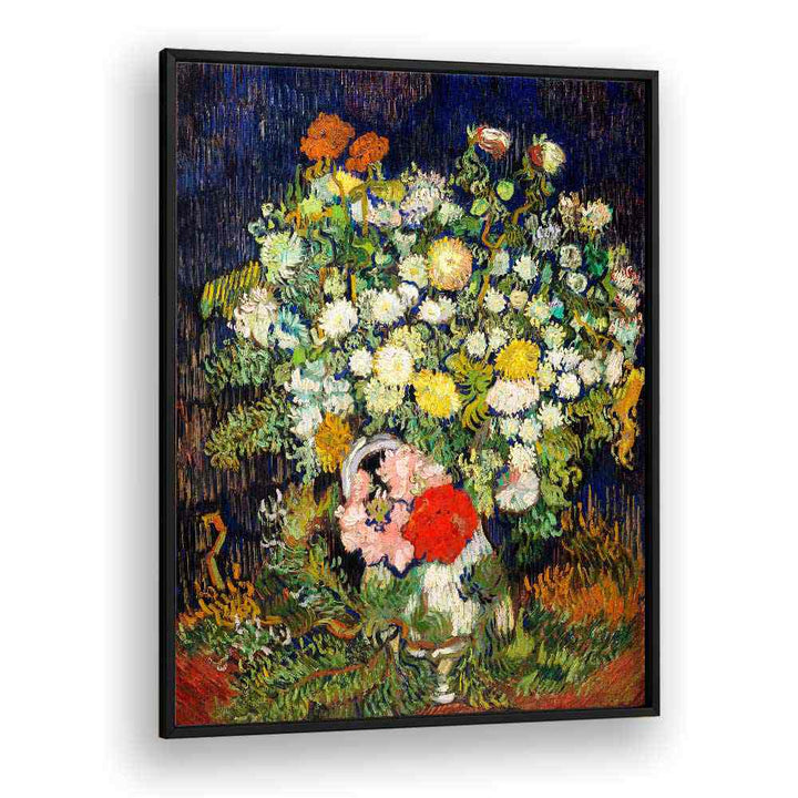 BOUQUET OF FLOWERS IN A VASE (1890) ,  VINTAGE PAINTINGS