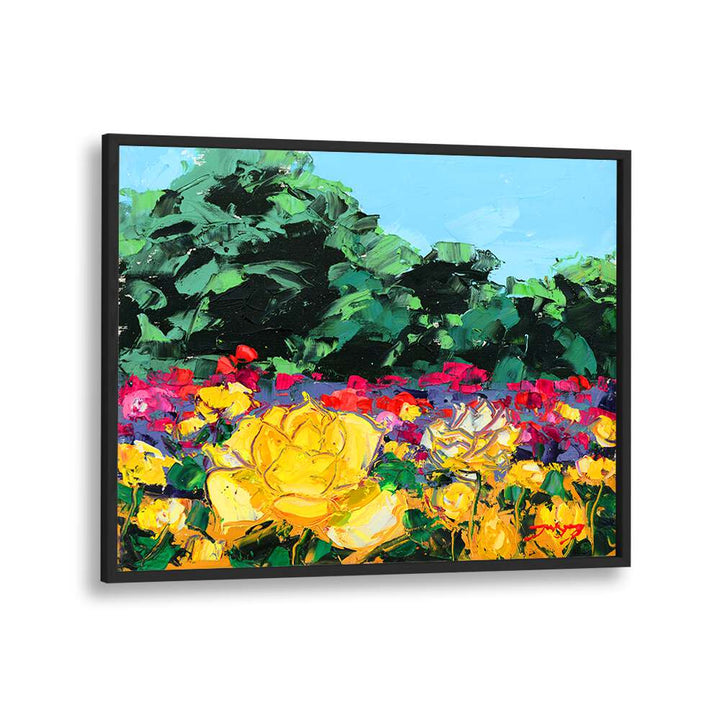 Vibrant WILD ROSE CANVAS, FLORAL FLOWER PAINTINGS showcases bold colors and lush blooms for stunning decor.