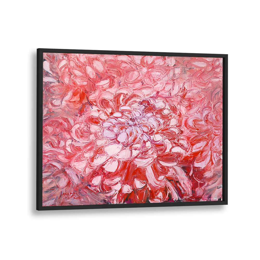 Vibrant CHRYSANTHEMUM CANVAS, FLORAL FLOWER PAINTINGS showcasing lush pink petals for stunning decor.