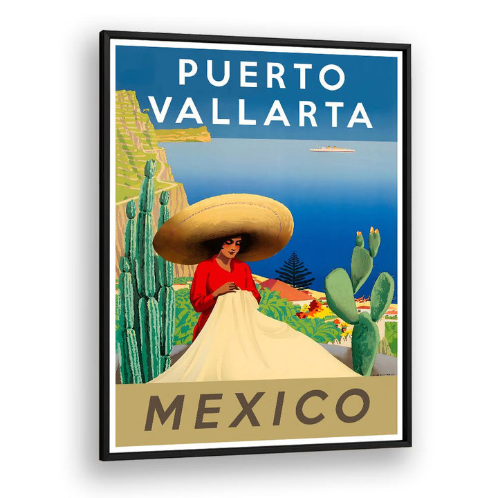 Vibrant MEXICO III, VINTAGE TRAVEL POSTERS showcase Puerto Vallarta's charm and rich cultural heritage.