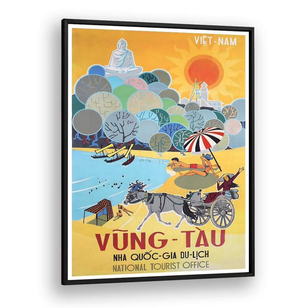VUNG-TAU, VINTAGE TRAVEL POSTERS showcase vibrant art highlighting Vietnam's scenic beaches and culture.