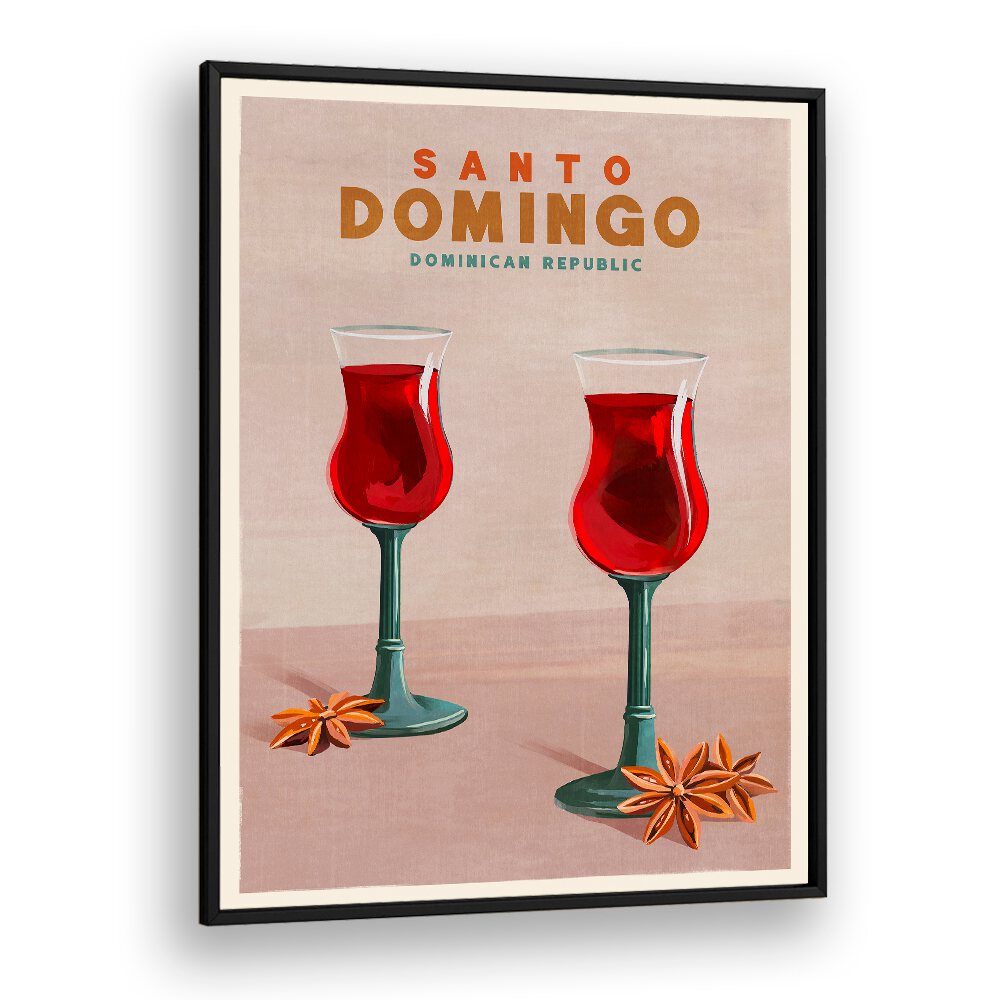 Elevate your space with SANTO DOMINGO COCKTAIL, BAR art featuring vibrant drinks and cultural flair.