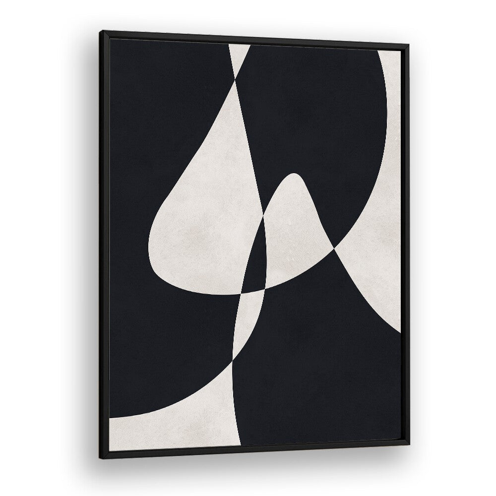 Bold black and white shapes in EXPRESSIVE CONCEPTUAL FORMS I, ABSTRACT PAINTINGS, perfect for transforming your space.