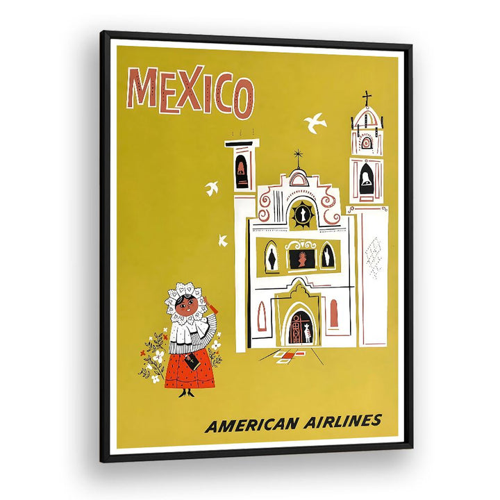 Vintage artwork featuring Mexico Airlines I, capturing the charm of classic travel posters. Perfect for aviation lovers.