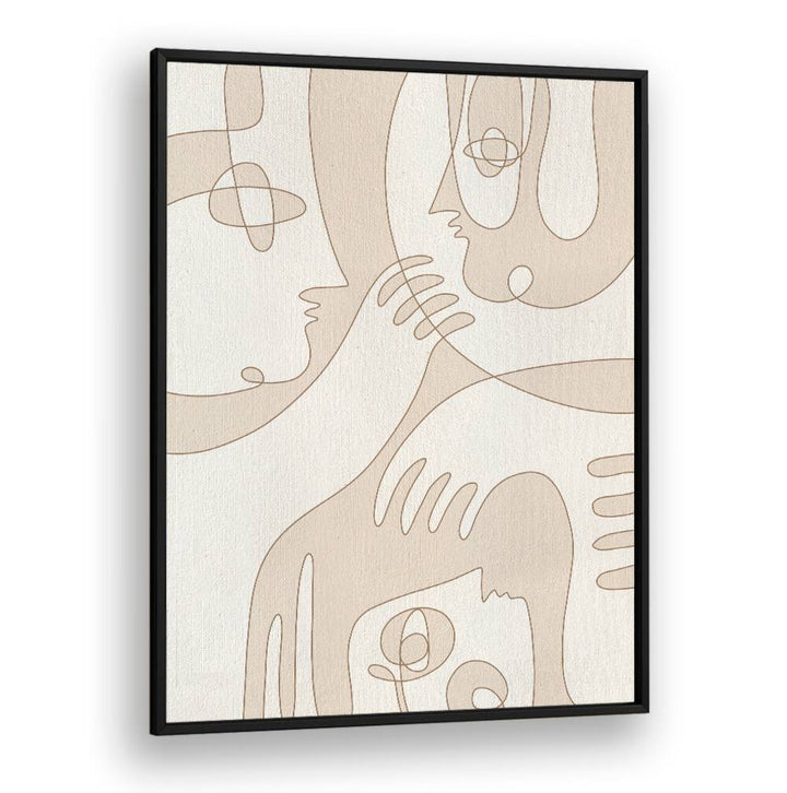 A Faint Memory, Boho Art Paintings features abstract lines in soft tones, perfect for a nostalgic living space.