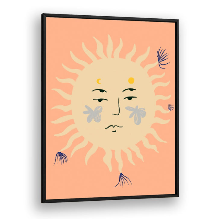 PINK SUN, VIBRANT art print featuring a stylized sun design, perfect for brightening any living space.
