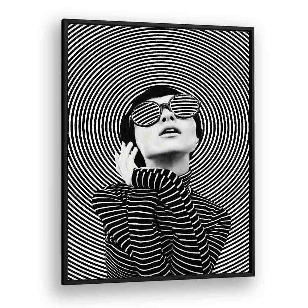 Stylish black and white portrait from the "THOUGHTS IN A WHIRL, PORTRAITS" collection by Underdott.