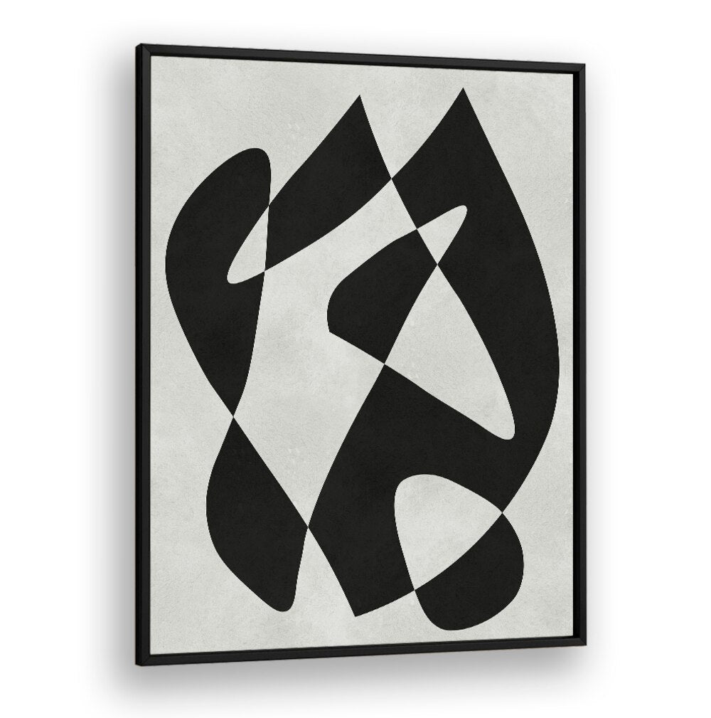 Bold black and white design of MODERN SHAPES II, ABSTRACT PAINTINGS, perfect for contemporary home decor.