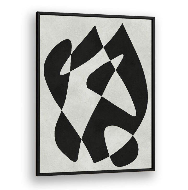 Bold black and white design of MODERN SHAPES II, ABSTRACT PAINTINGS, perfect for contemporary home decor.