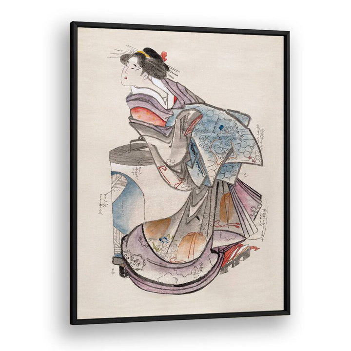 JAPANESE WOMAN FROM ALBUM OF SKETCHES , VINTAGE PAINTINGS