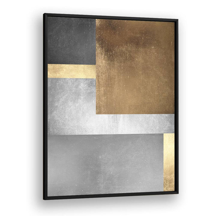 GOLD TEXTURES III, GEOMETRIC ART PRINTS showcase luxurious gold and silver elements, perfect for elegant decor.