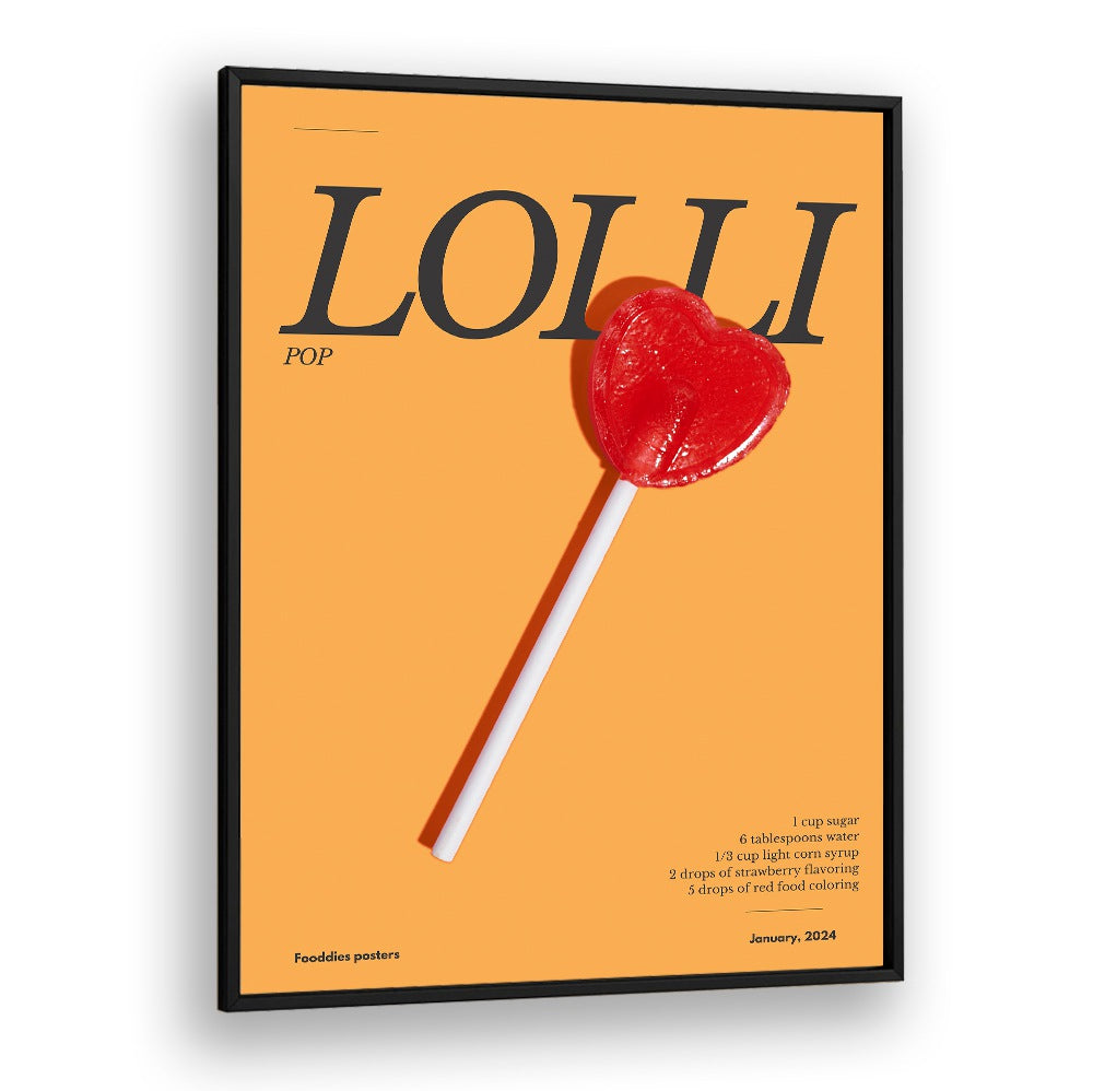 Heart-shaped lollipop art for HEART LOLLIPOP, BAR & CAFE, blending sweetness and creativity in a vibrant design.