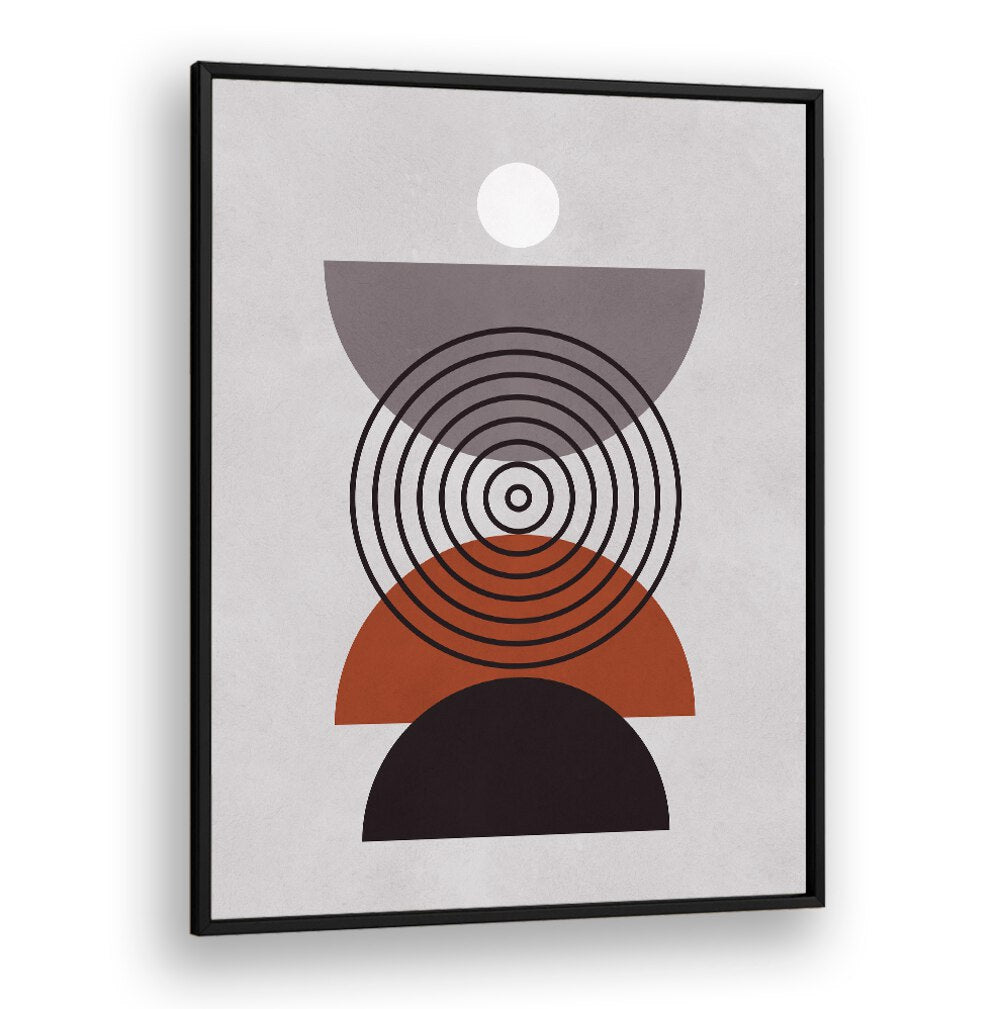 Stylish LINES AND CIRCLES XI, BOHO ART PAINTINGS featuring geometric shapes in muted colors, perfect for modern decor.