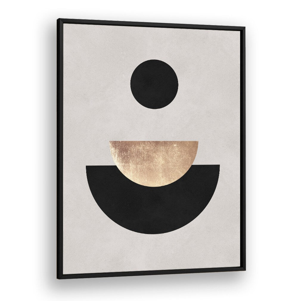 Stylish LINES AND CIRCLES XXII, GEOMETRIC ART PRINTS featuring modern design with elegant black and gold elements.