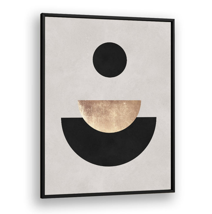 Stylish LINES AND CIRCLES XXII, GEOMETRIC ART PRINTS featuring modern design with elegant black and gold elements.