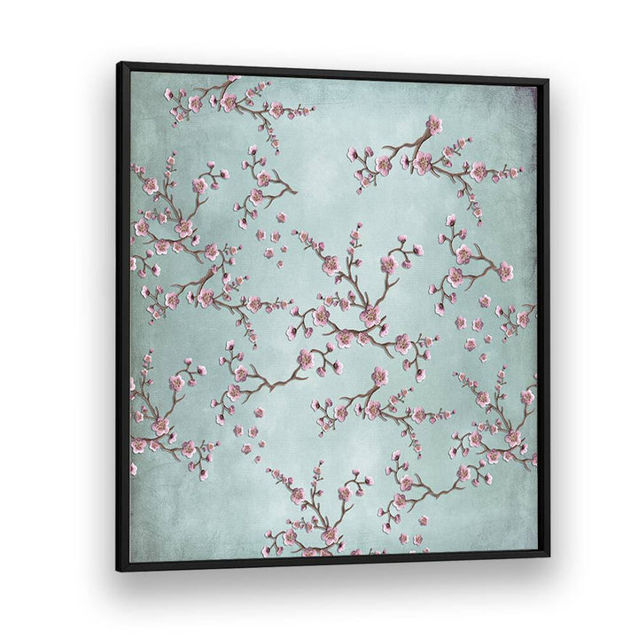 Delicate CHERRY BLOSSOMS II, FLORAL FLOWER PAINTINGS showcase enchanting blooms on a tranquil background. Perfect for any art lover.