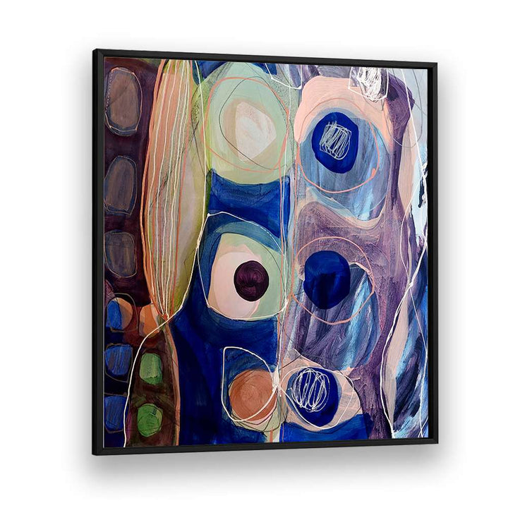 Colorful abstract artwork from the LITTLE MONSTERS II, ABSTRACT PAINTINGS collection, perfect for home decor.