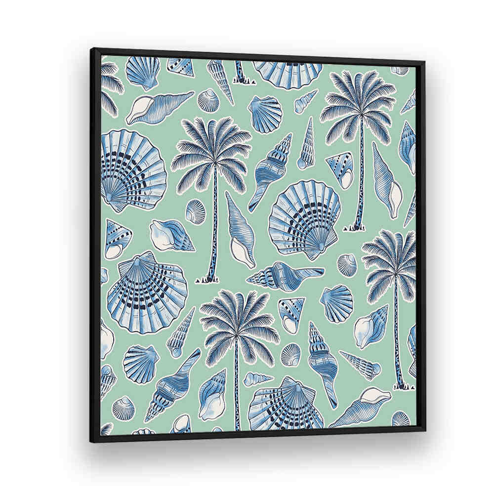 SEA SHELLS AND PALMTREES MINT , BEACH PAINTINGS