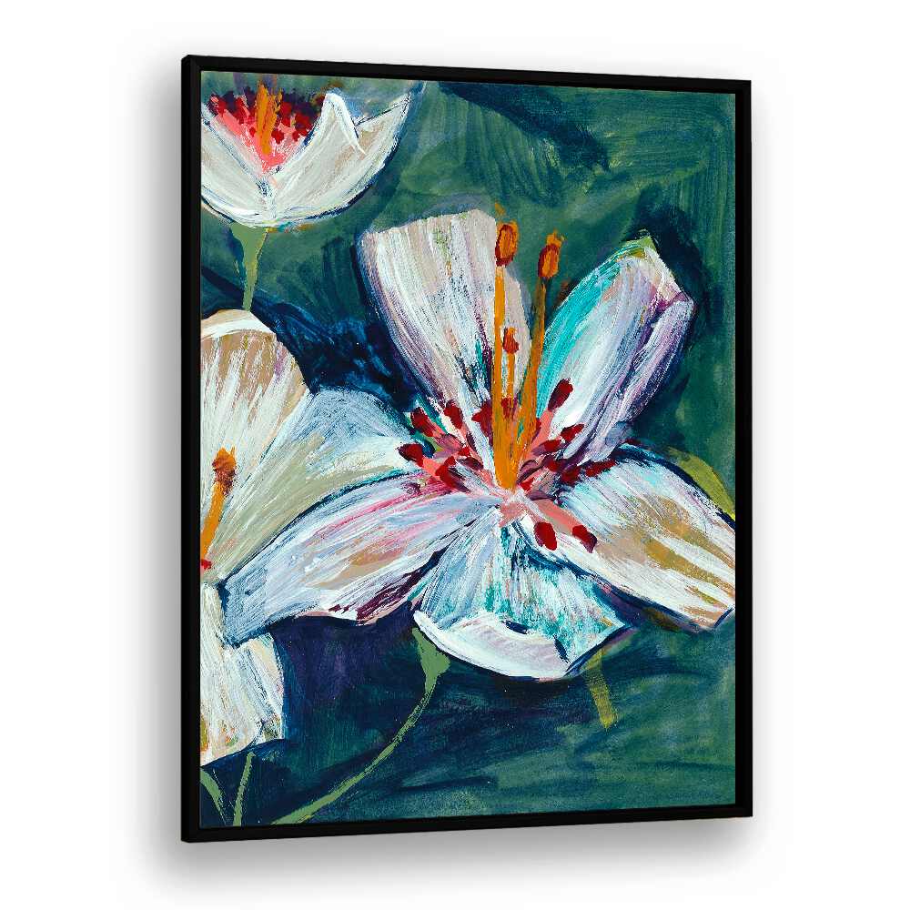 Vibrant ABSTRACT HAND PAINTED LILY, FLORAL FLOWER PAINTINGS showcasing elegance and artistry for your space.