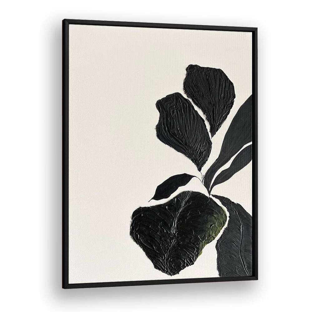 Stylish black floral artwork from THE MUTUAL FEELING - I, FLORAL FLOWER PAINTINGS, perfect for modern decor.