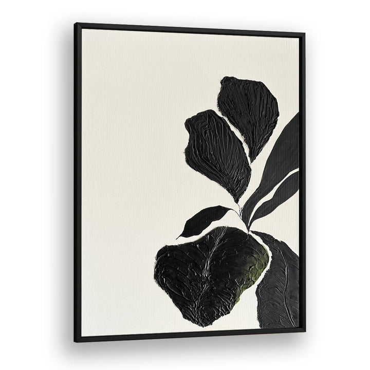 Stylish black floral artwork from THE MUTUAL FEELING - I, FLORAL FLOWER PAINTINGS, perfect for modern decor.