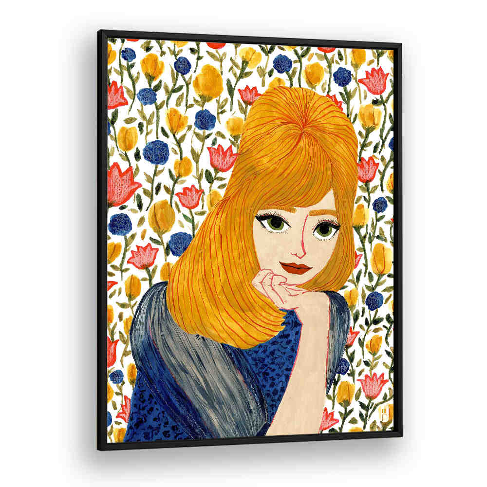 FLORAL BABY PORTRAIT I , PORTRAITS & FIGURATIVE ILLUSTRATIONS