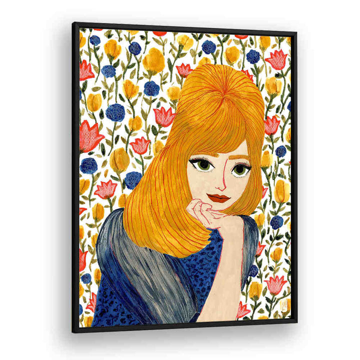 FLORAL BABY PORTRAIT I , PORTRAITS & FIGURATIVE ILLUSTRATIONS