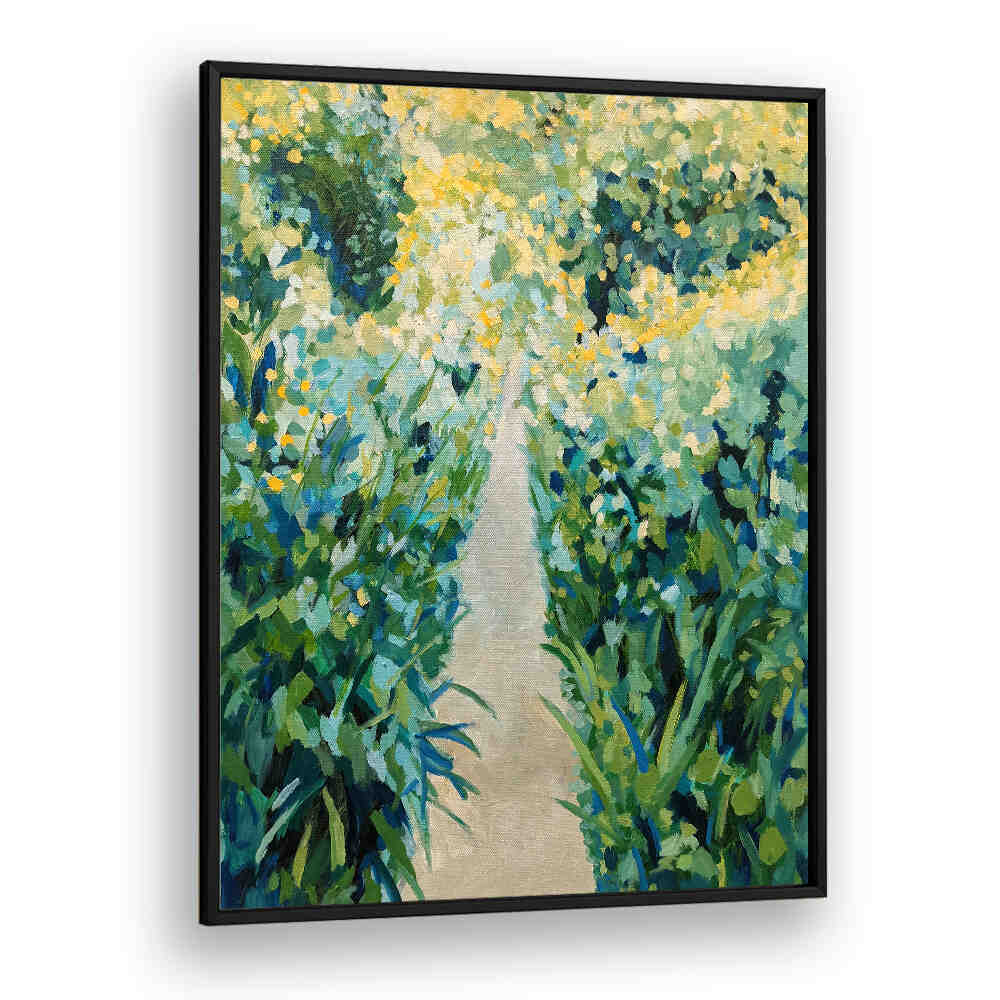 GARDEN PATH , FLORAL FLOWER PAINTINGS