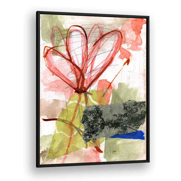 IN A MOOD FOR RED , FLORAL FLOWER PAINTINGS