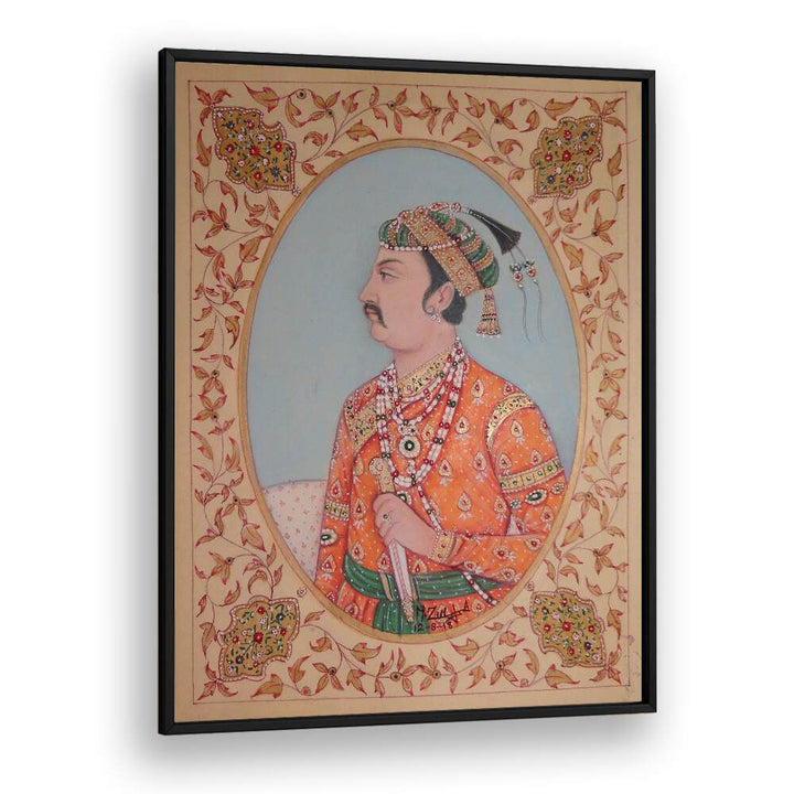 MUGHAL KING JHANNGHIR, INDIAN ART PAINTINGS, add a touch of Mughal heritage to your decor with this exquisite artwork.