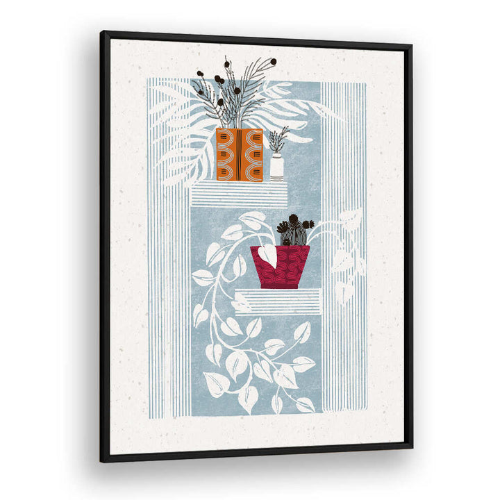 SHELVED SERENITY , FLORAL FLOWER PAINTINGS