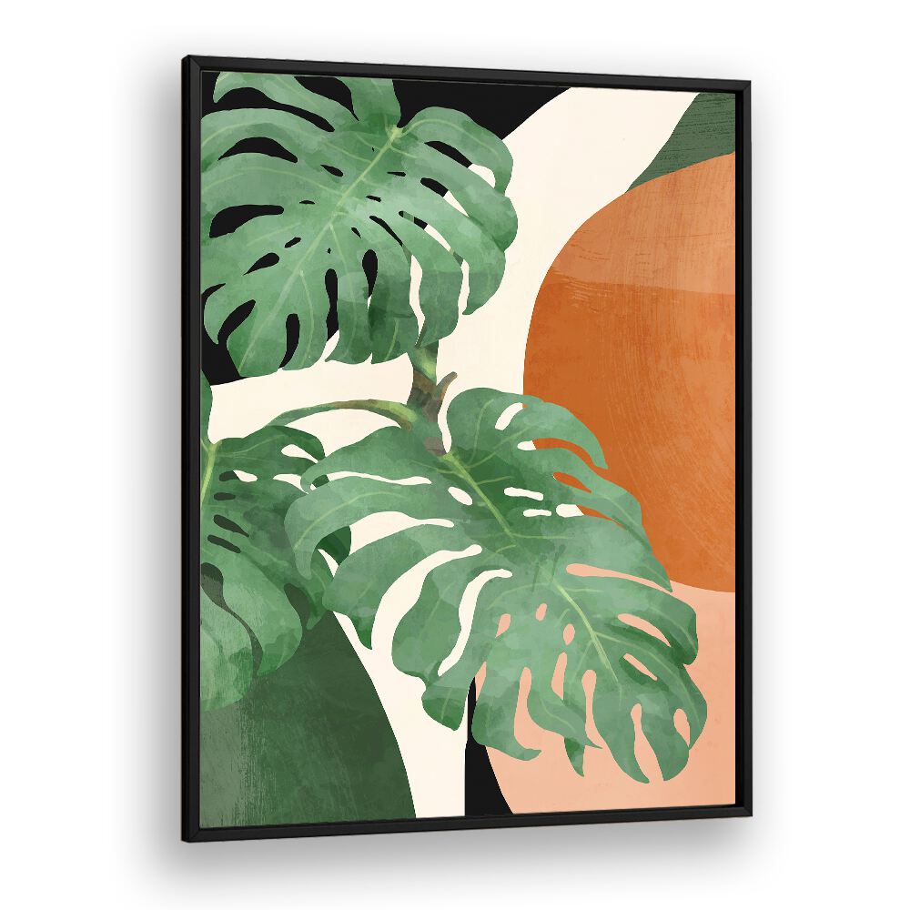 Vibrant TROPICAL LEAVES ABSTRACT ART, BOHO ART PAINTINGS, perfect for enhancing your home decor with nature's beauty.