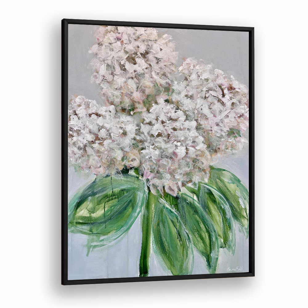 Stunning WHITE HYDRANGEA BLOOM, FLORAL FLOWER PAINTINGS, perfect for elevating your home decor with elegance.